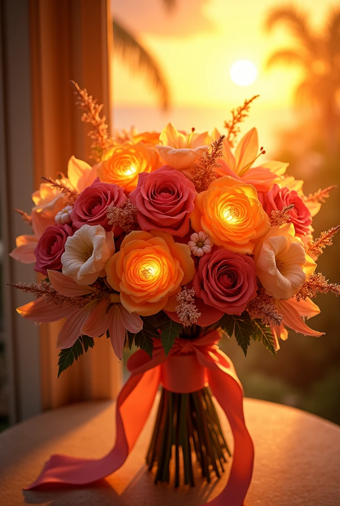 Solnedgangsglød bukett fra Brexalonzap